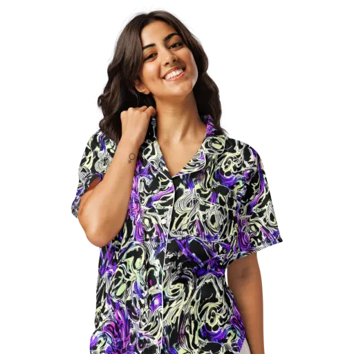Neon Noir on a Women's Short Sleeve Pajama Top