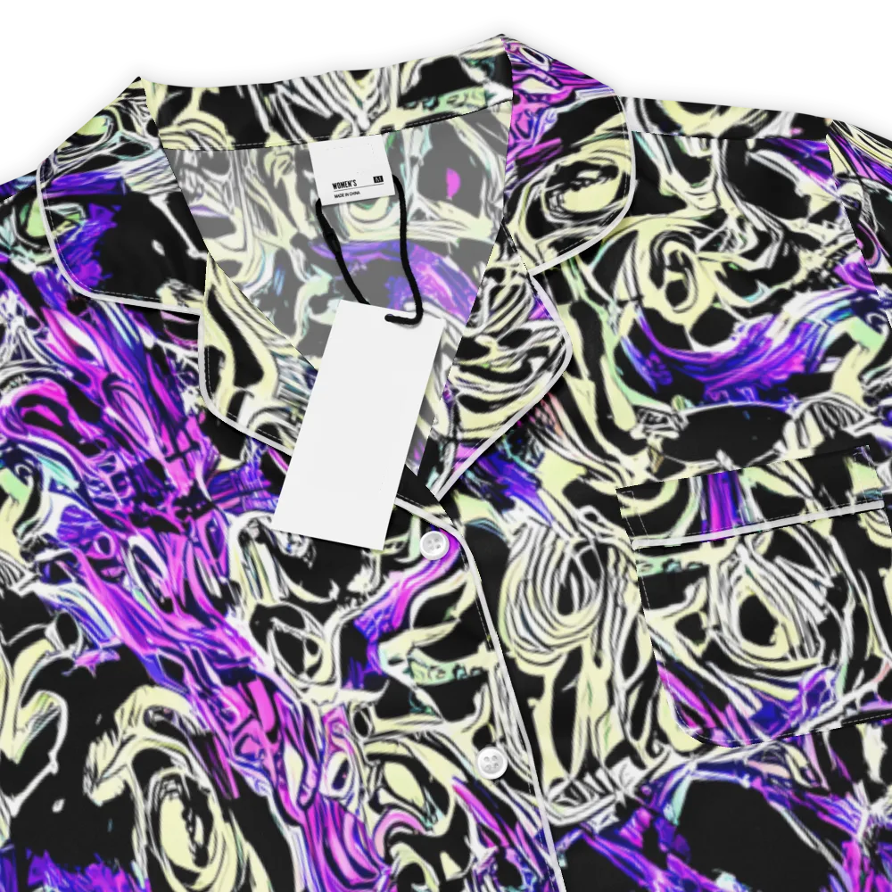 Neon Noir on Women's Short Sleeve Pajama Top — Product details