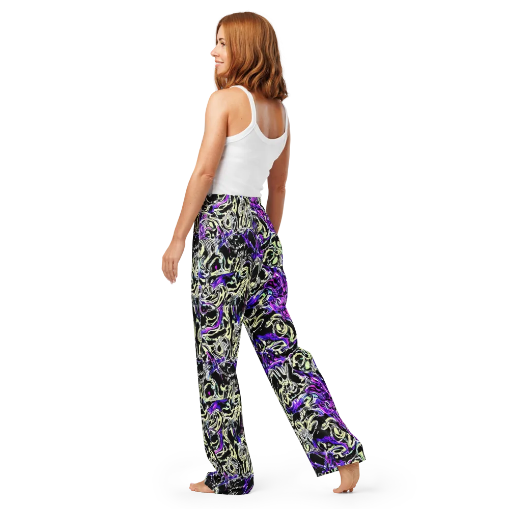 Neon Noir on Women's Pajama Pants — Back