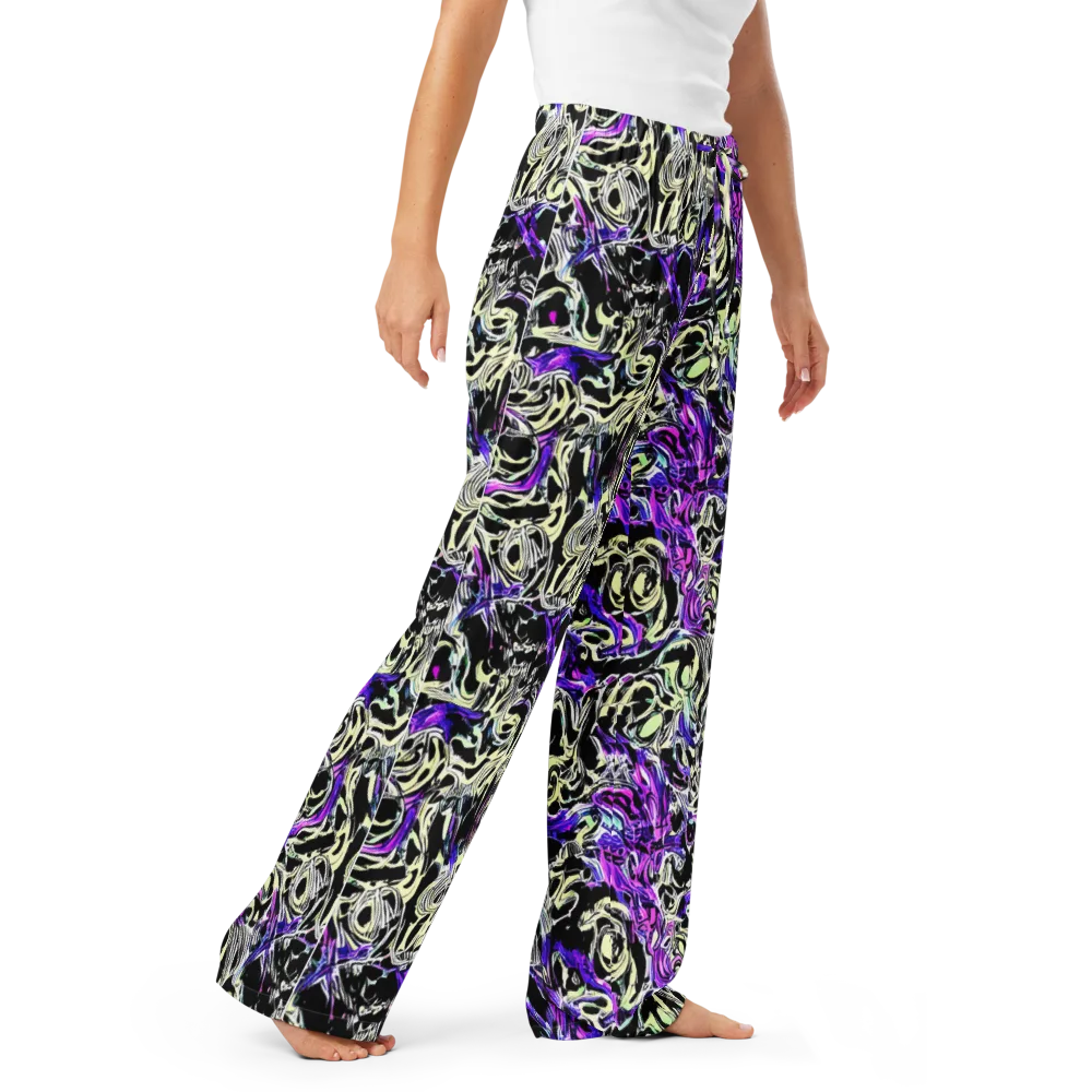 Neon Noir on Women's Pajama Pants — Right Front