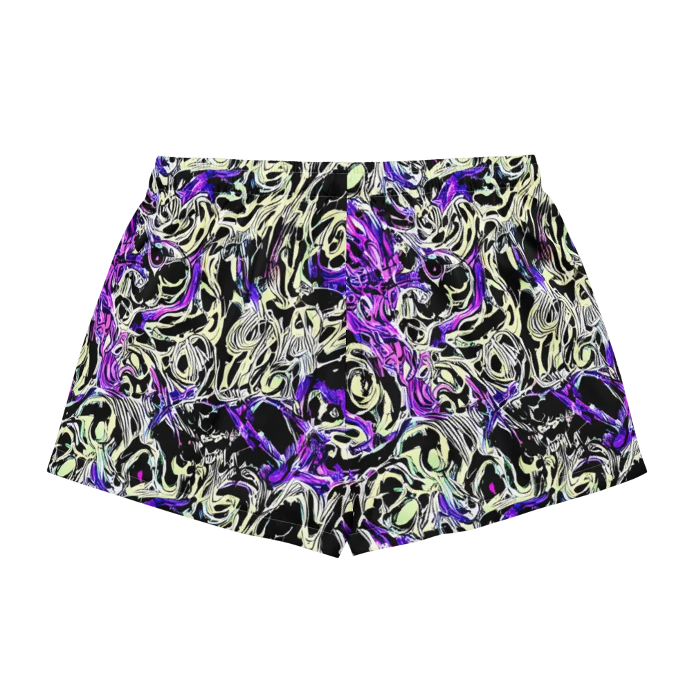 Neon Noir on Women's Pajama Shorts — Back