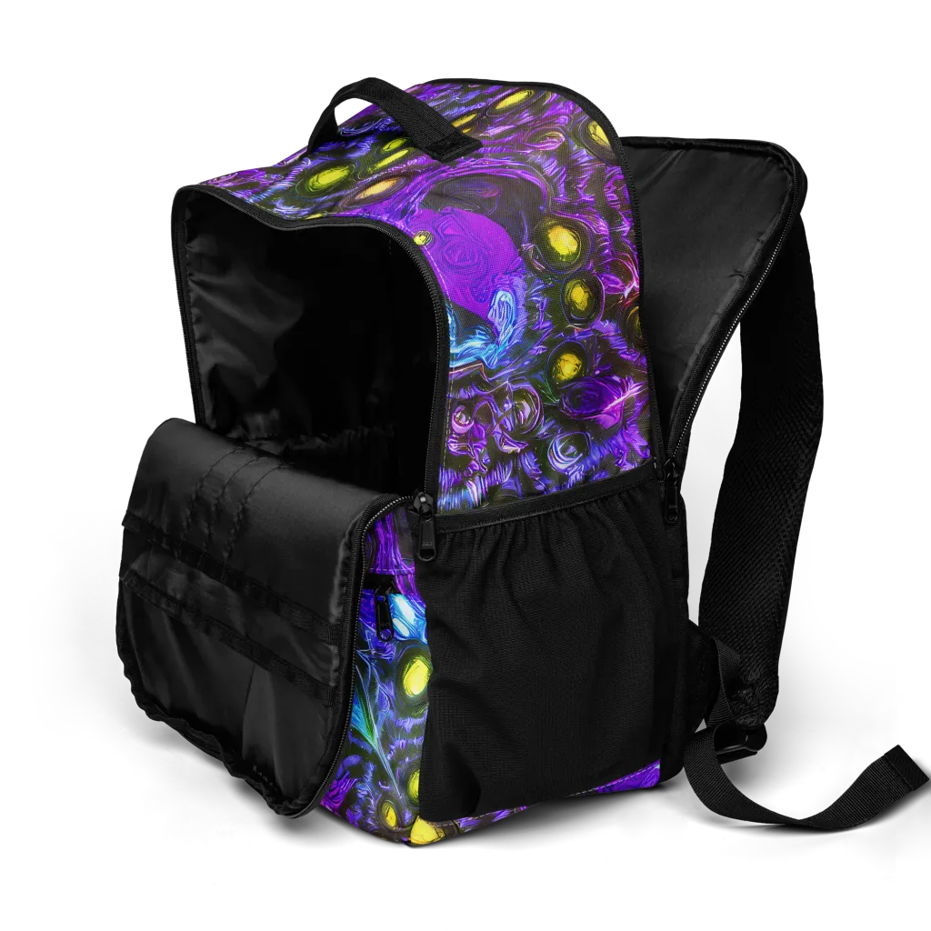 Neon Night Garden on Utility Backpack — Product details 2
