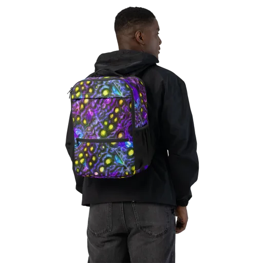 Neon Night Garden on a Utility Backpack