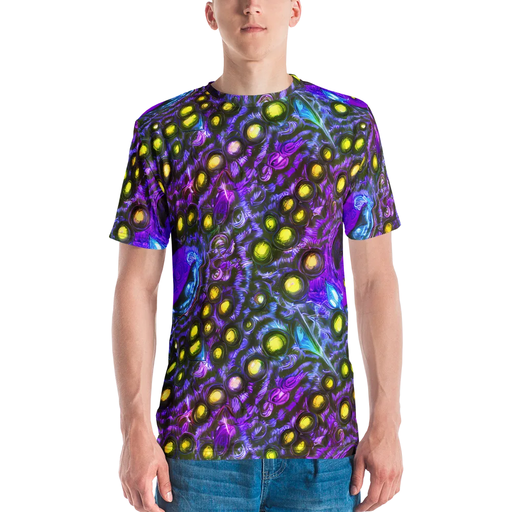 Neon Night Garden on Men's Crew Neck T-Shirt — Front