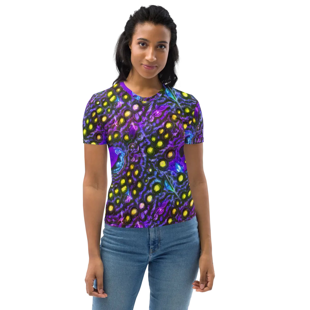 Neon Night Garden on Women's Crew Neck T-Shirt — Front