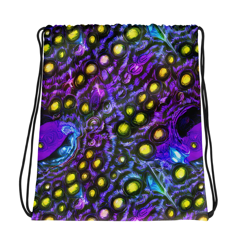 Neon Night Garden on Drawstring Bag — Photo