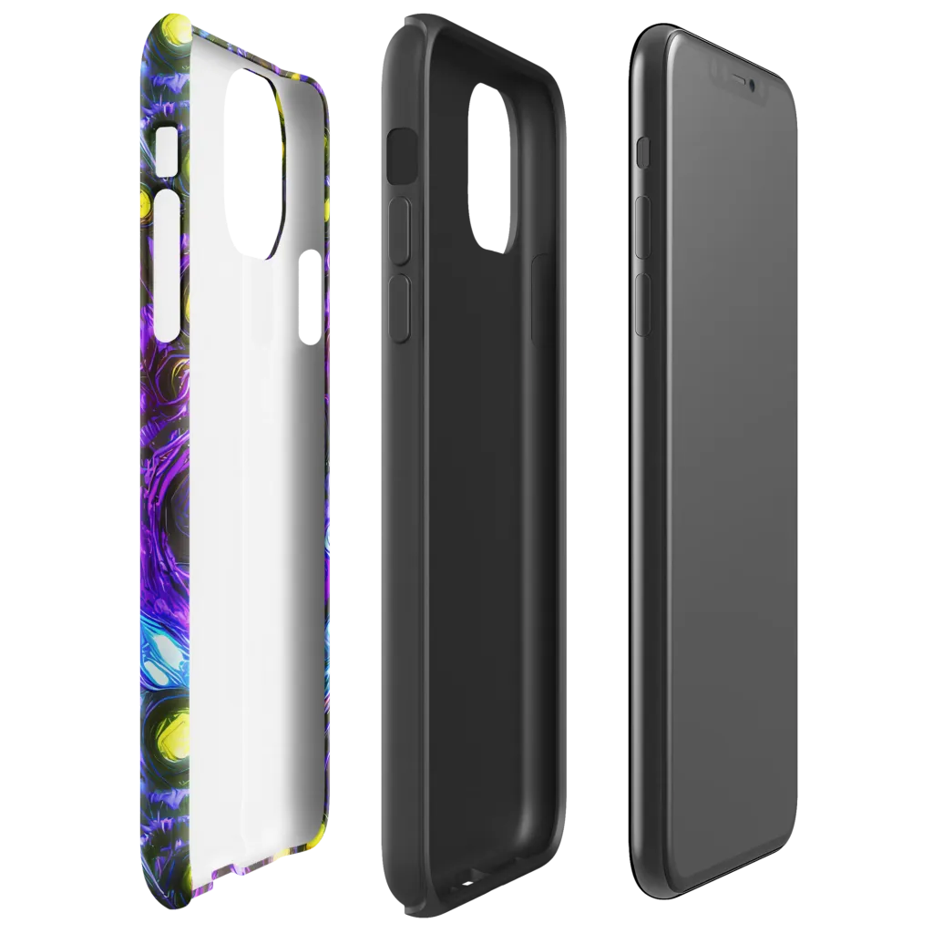 Neon Night Garden on Tough Case for iPhone® — Right