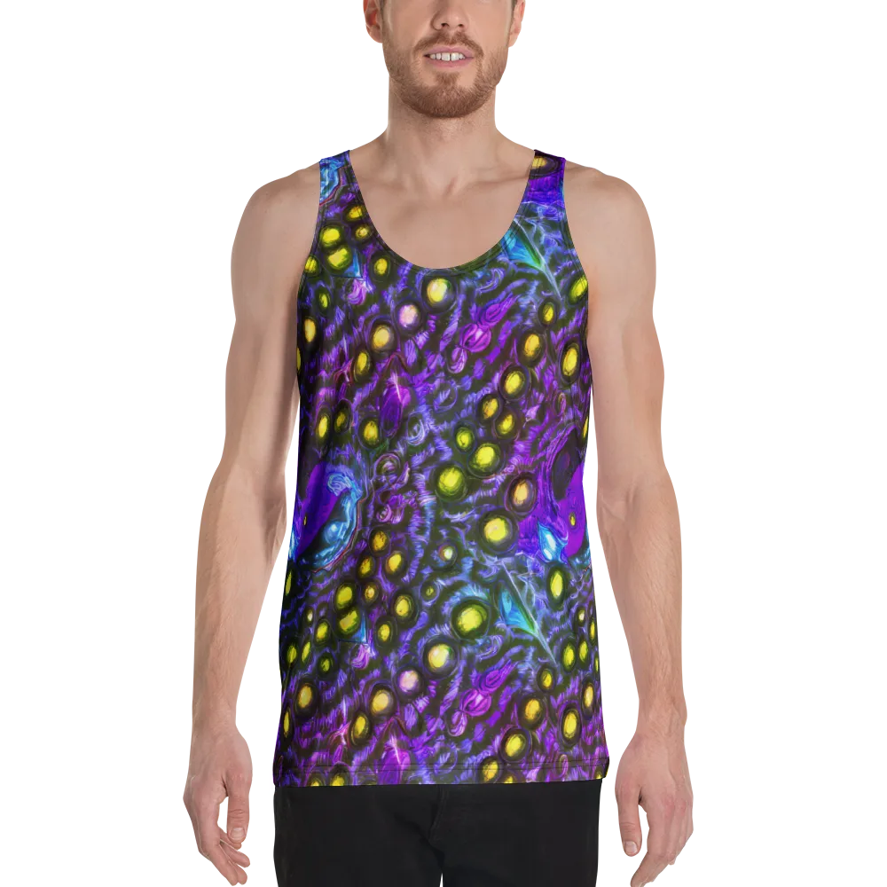 Neon Night Garden on Men's Tank Top — Front