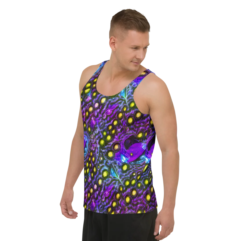 Neon Night Garden on Men's Tank Top — Left Front