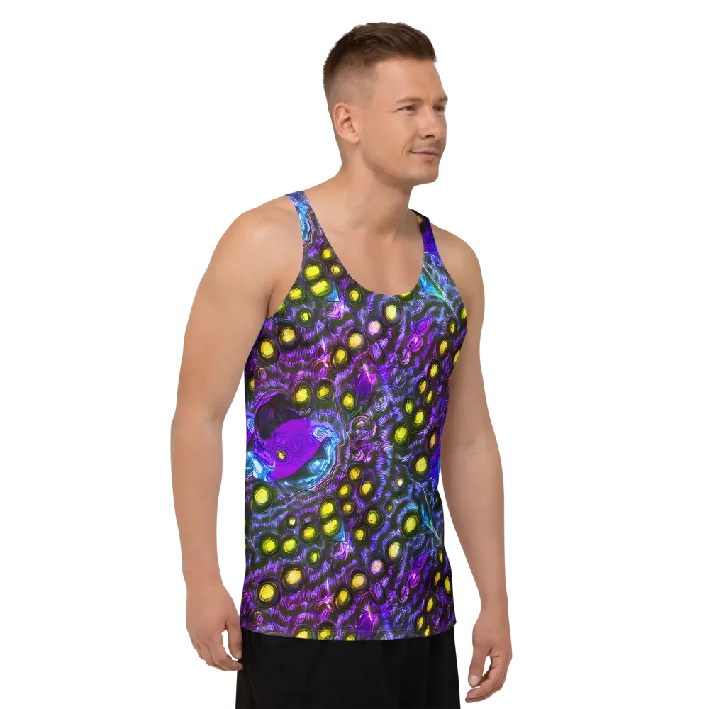 Neon Night Garden on Men's Tank Top — Right Front