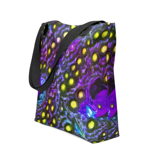 Neon Night Garden on a Tote Bag