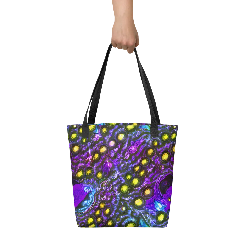 Neon Night Garden on Tote Bag — Front
