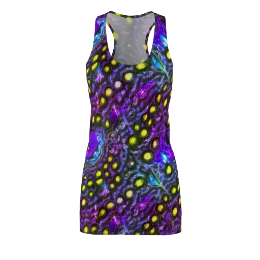Neon Night Garden on a Racerback Dress