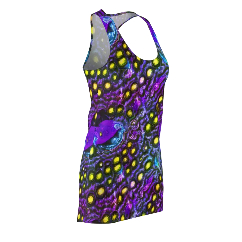 Neon Night Garden on Racerback Dress — Front Side