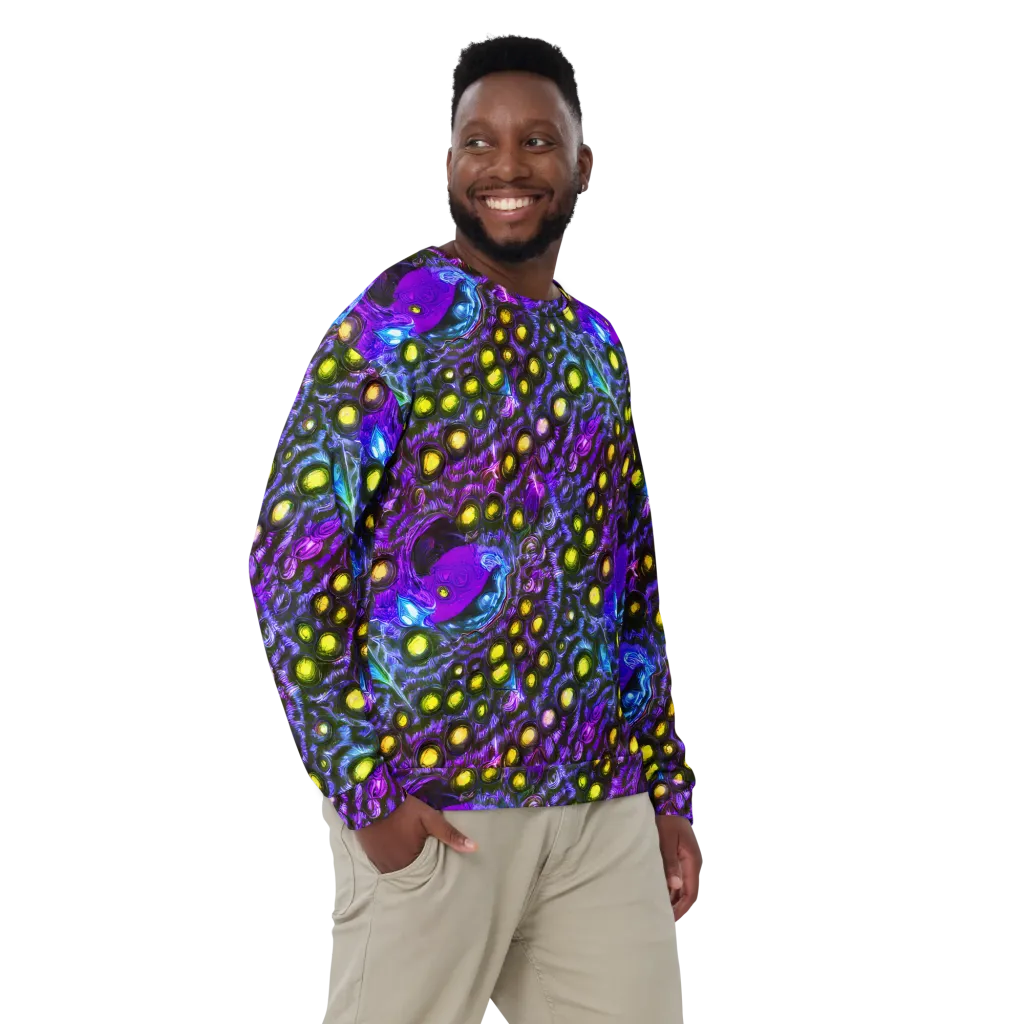 Neon Night Garden on Sweatshirt — Front