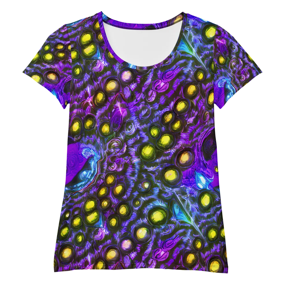 Neon Night Garden on Women's Athletic T-Shirt — Front