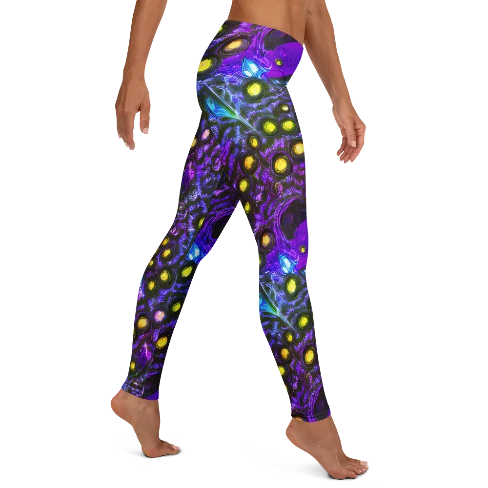 Neon Night Garden on Leggings — Right