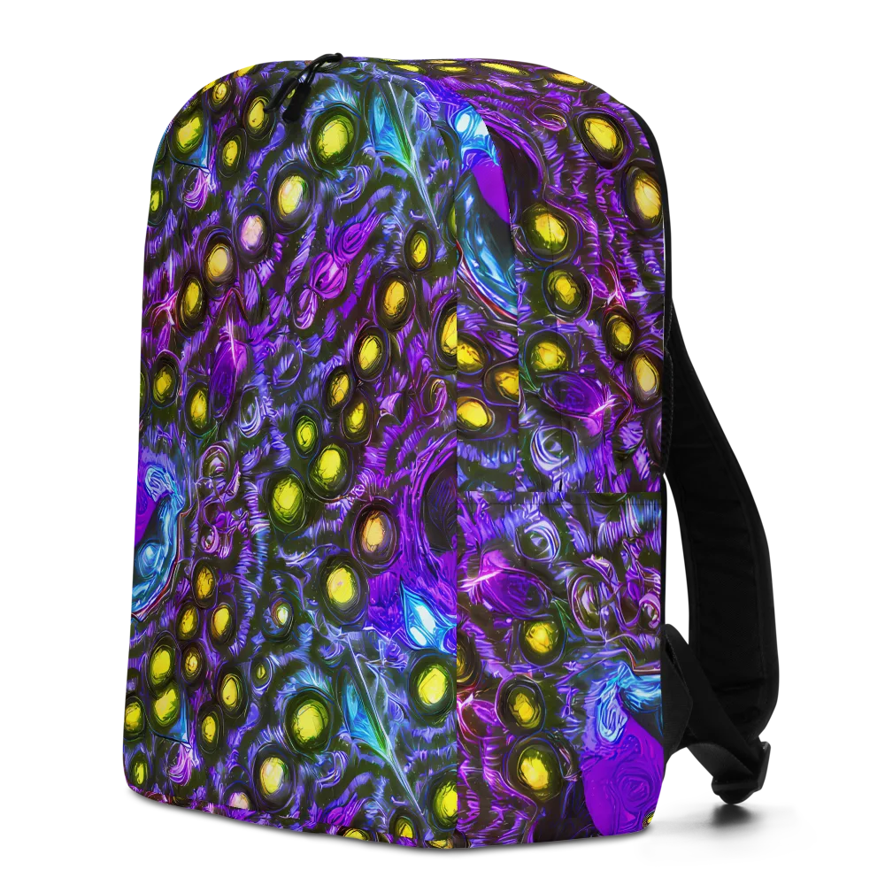 Neon Night Garden on Minimalist Backpack — Left