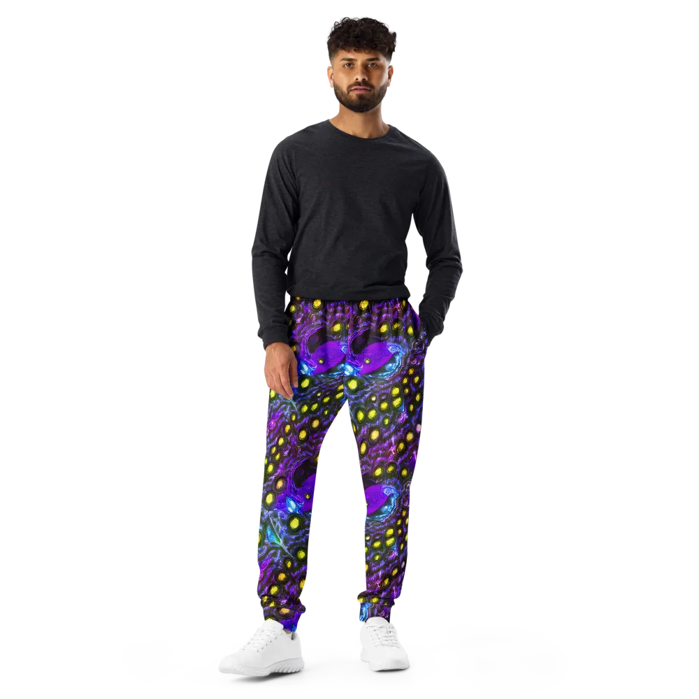 Neon Night Garden on Men's Joggers — Front