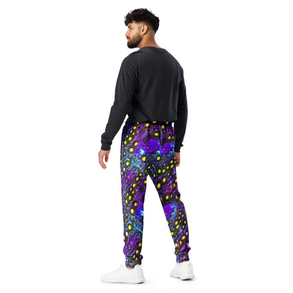 Neon Night Garden on Men's Joggers — Back