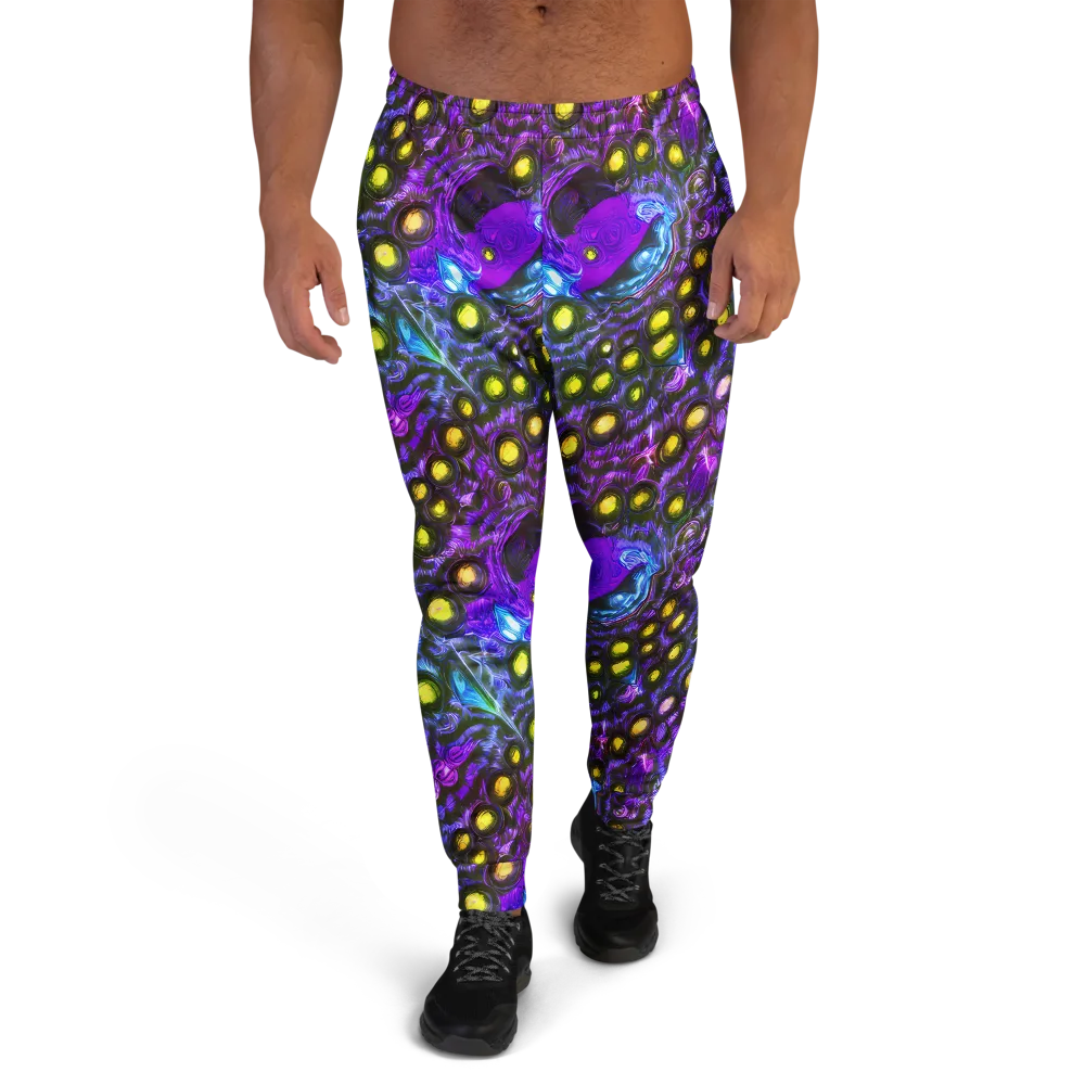 Neon Night Garden on Men's Joggers — Front