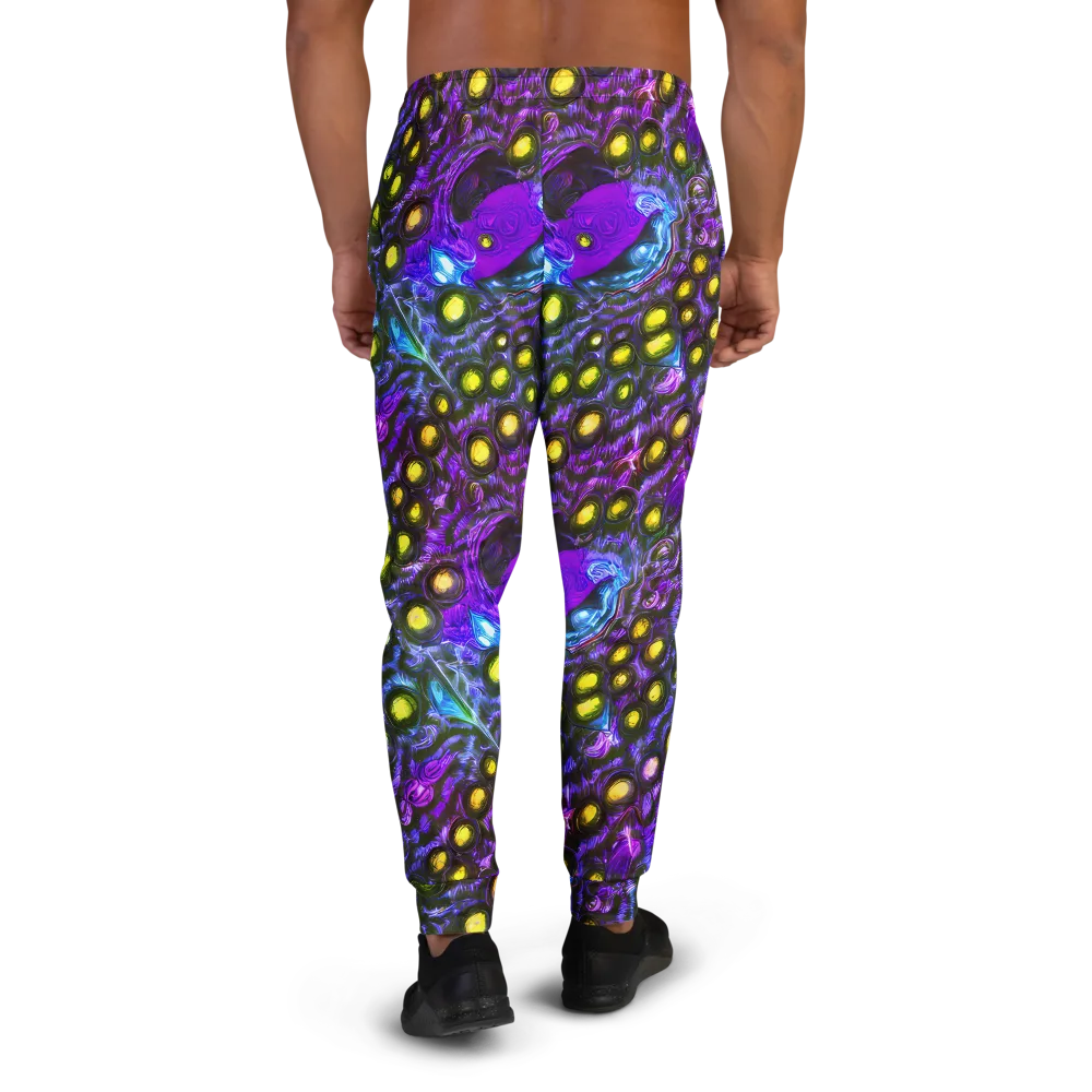 Neon Night Garden on Men's Joggers — Back