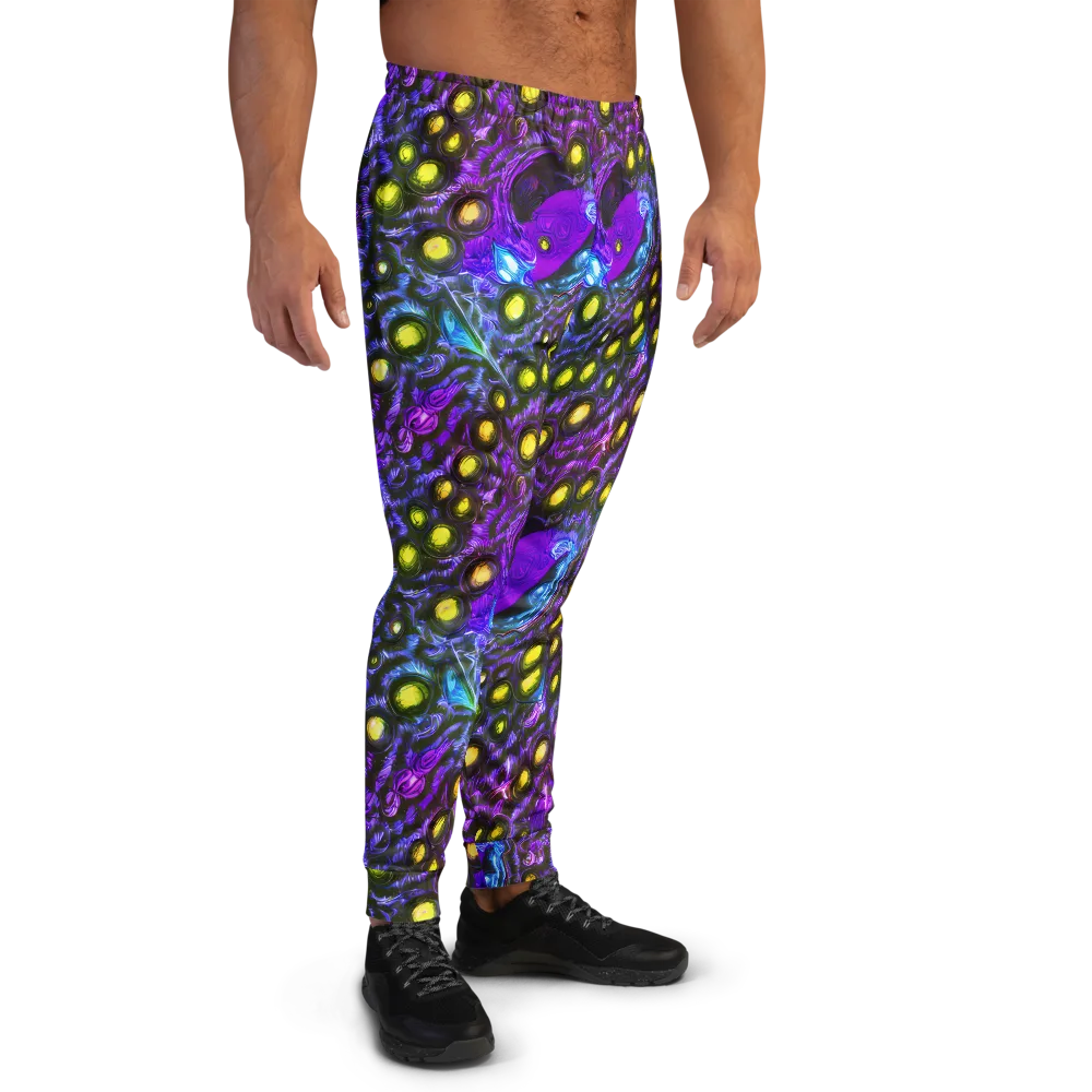 Neon Night Garden on Men's Joggers — Right
