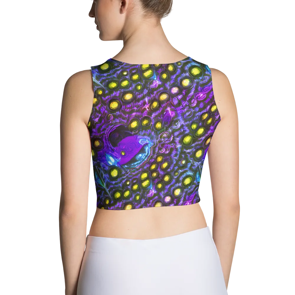 Neon Night Garden on Crop Top — Back