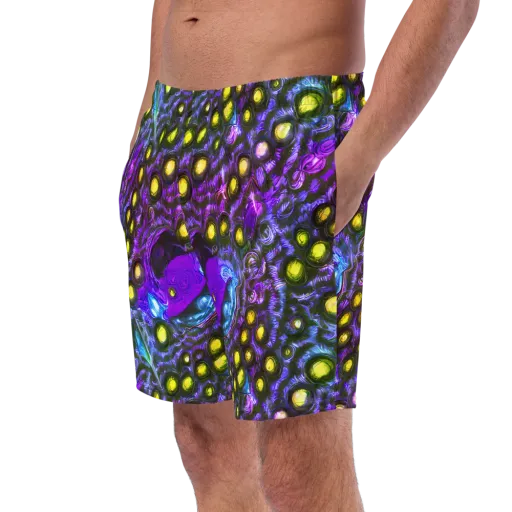 Neon Night Garden on a Swim Trunks