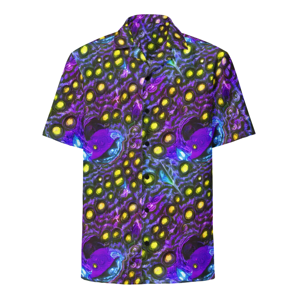 Neon Night Garden on Button Shirt — Front