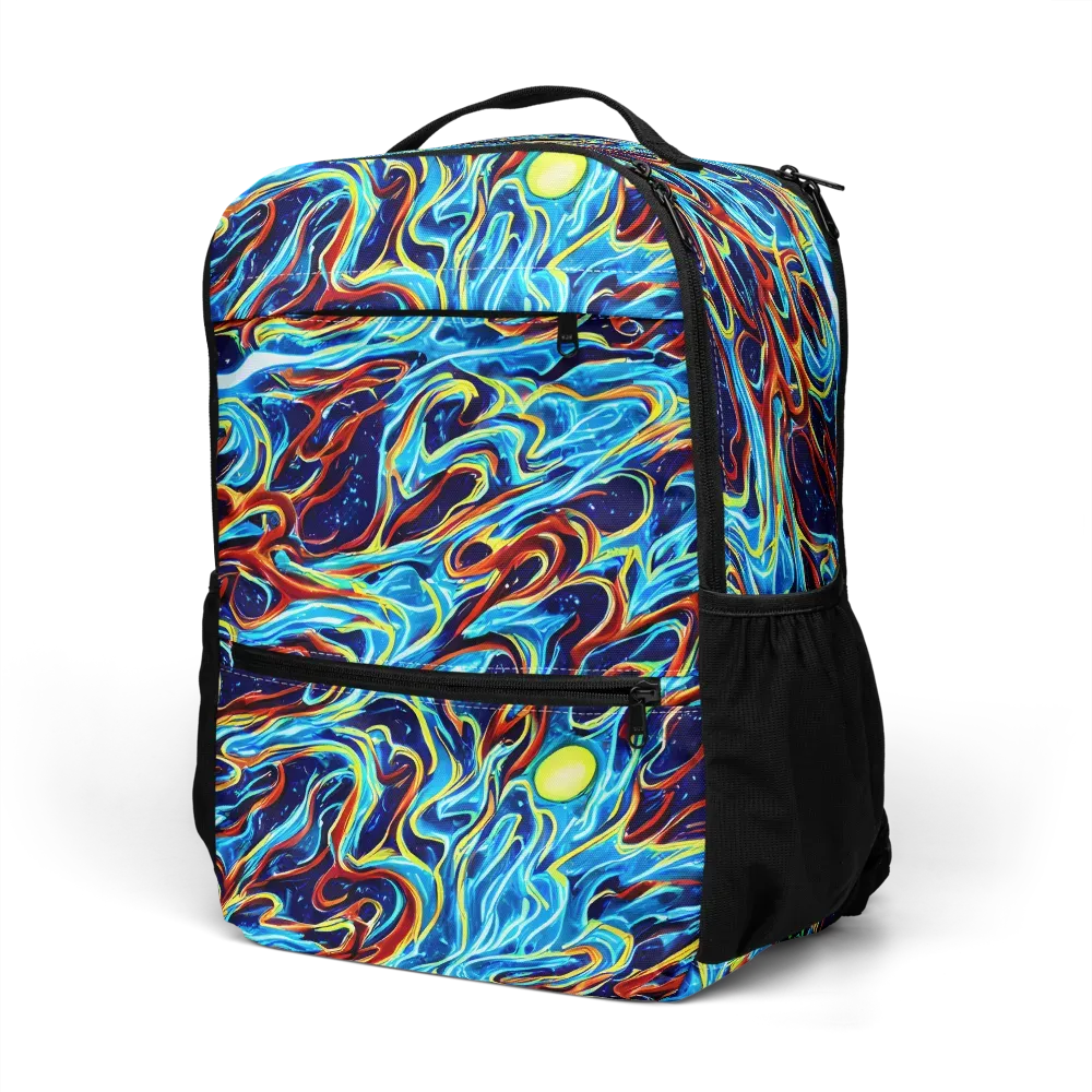 Aqua Afterburn on Utility Backpack — Left Front