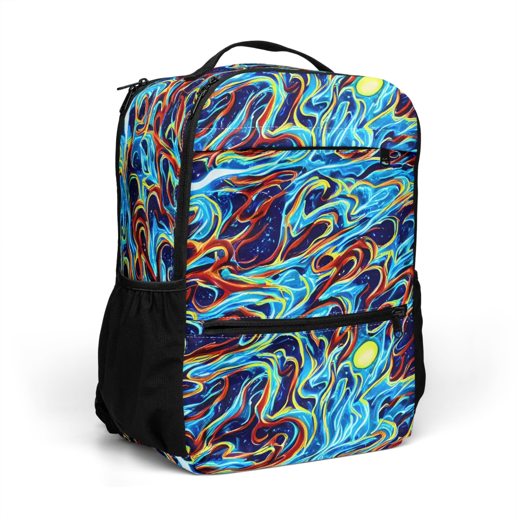 Aqua Afterburn on Utility Backpack — Right Front
