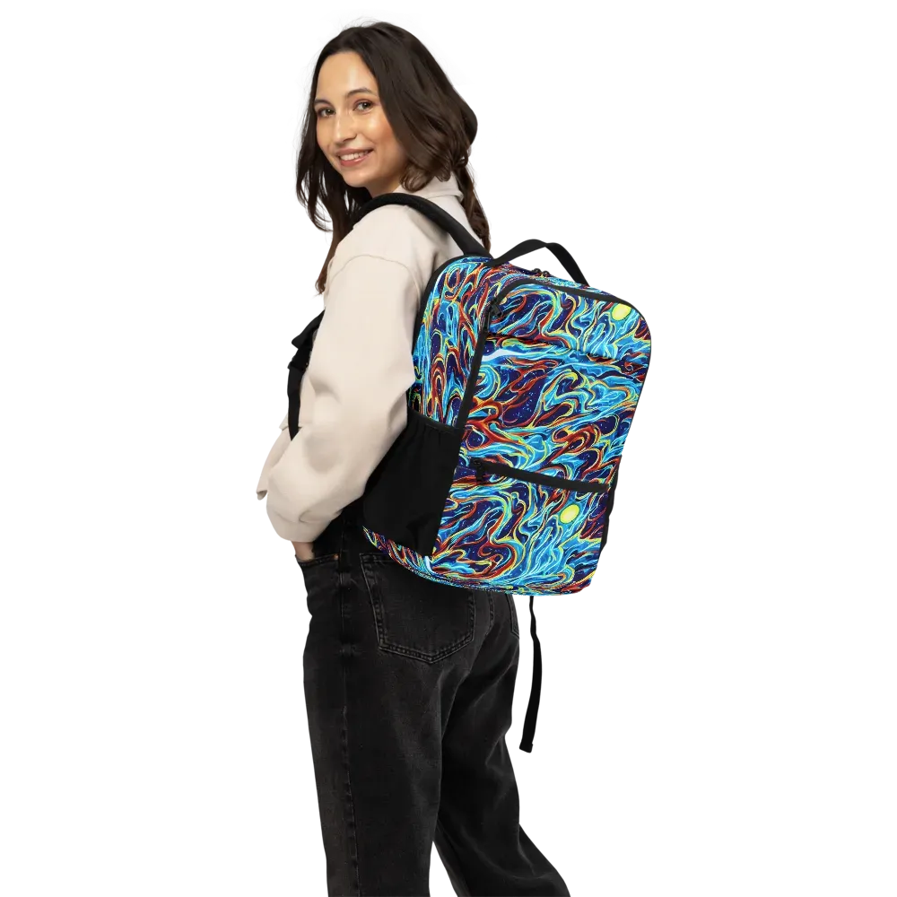 Aqua Afterburn on Utility Backpack — Back