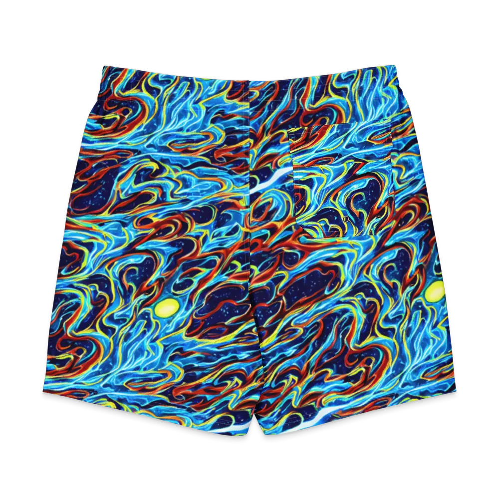 Aqua Afterburn on Men's Board Shorts — Back