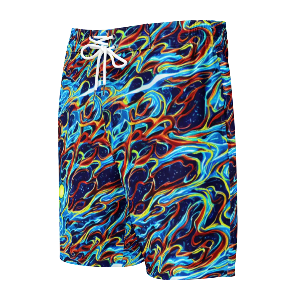 Aqua Afterburn on Men's Board Shorts — Front