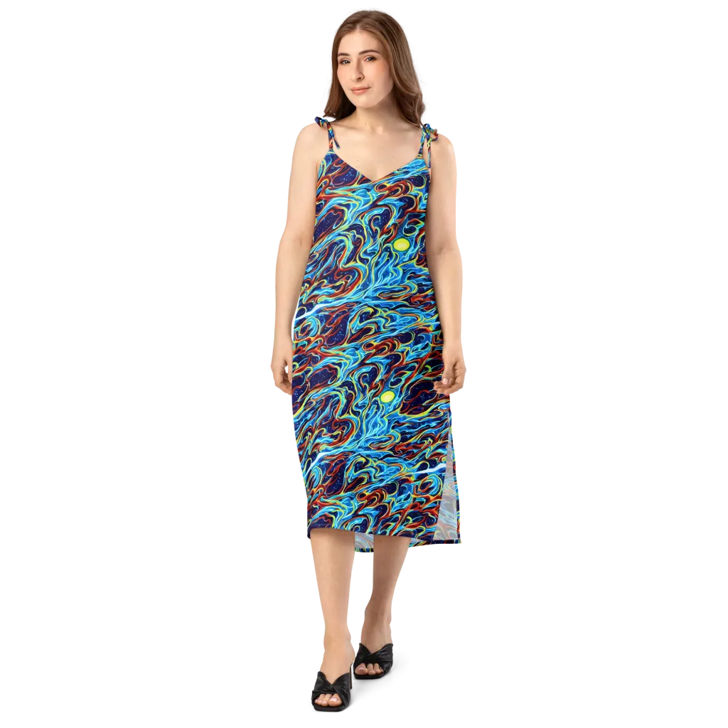 Aqua Afterburn on Slip Dress — Front