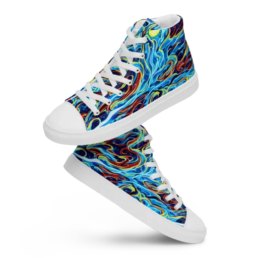 Aqua Afterburn on a Women's High Top Canvas Shoes