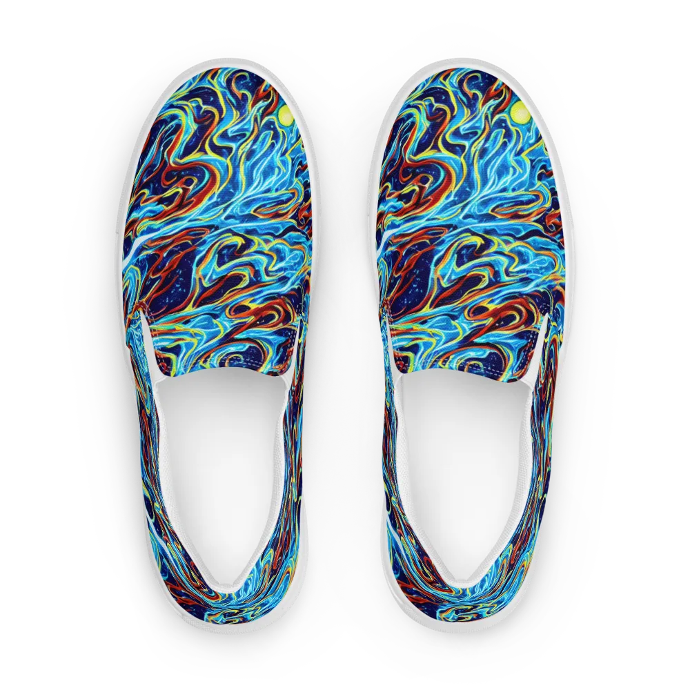 Aqua Afterburn on Women's Slip-On Canvas Shoes — Front