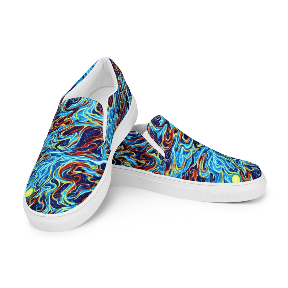 Aqua Afterburn on Women's Slip-On Canvas Shoes — Left Front