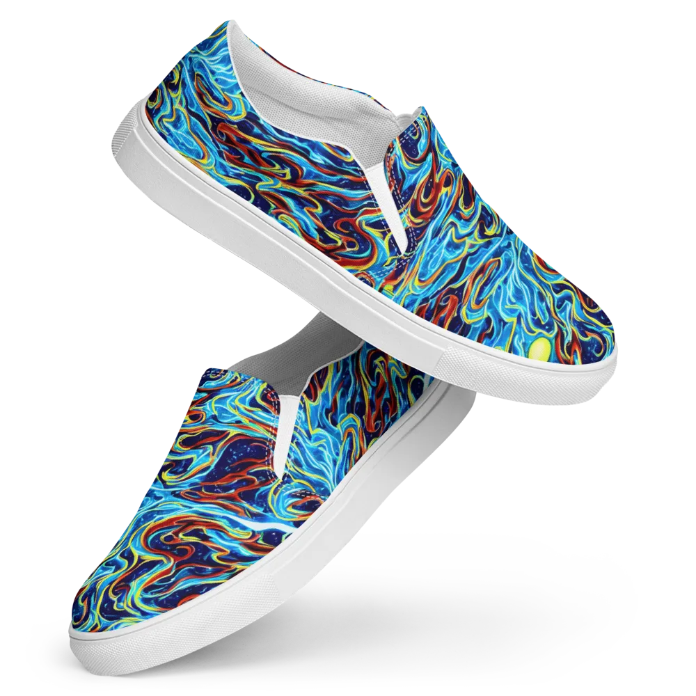 Aqua Afterburn on Women's Slip-On Canvas Shoes — Front
