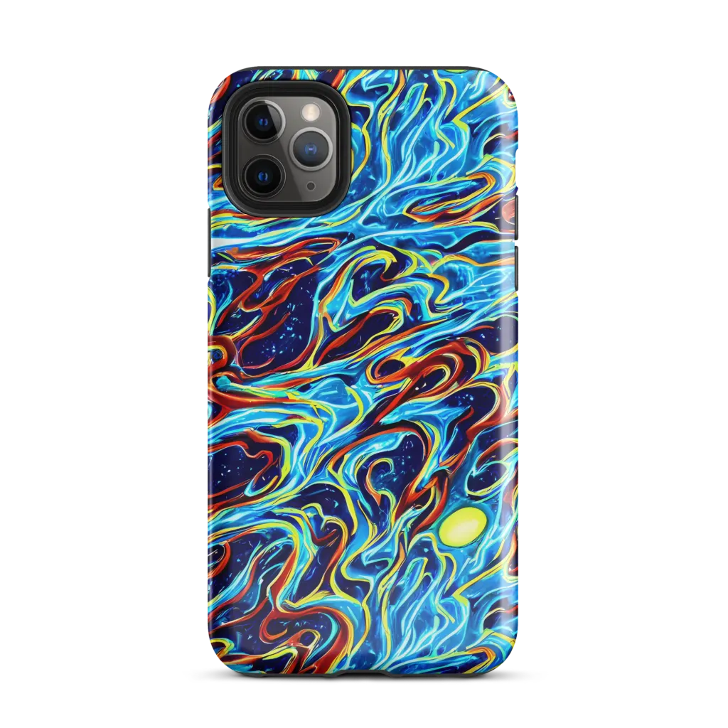 Aqua Afterburn on Tough Case for iPhone® — Front