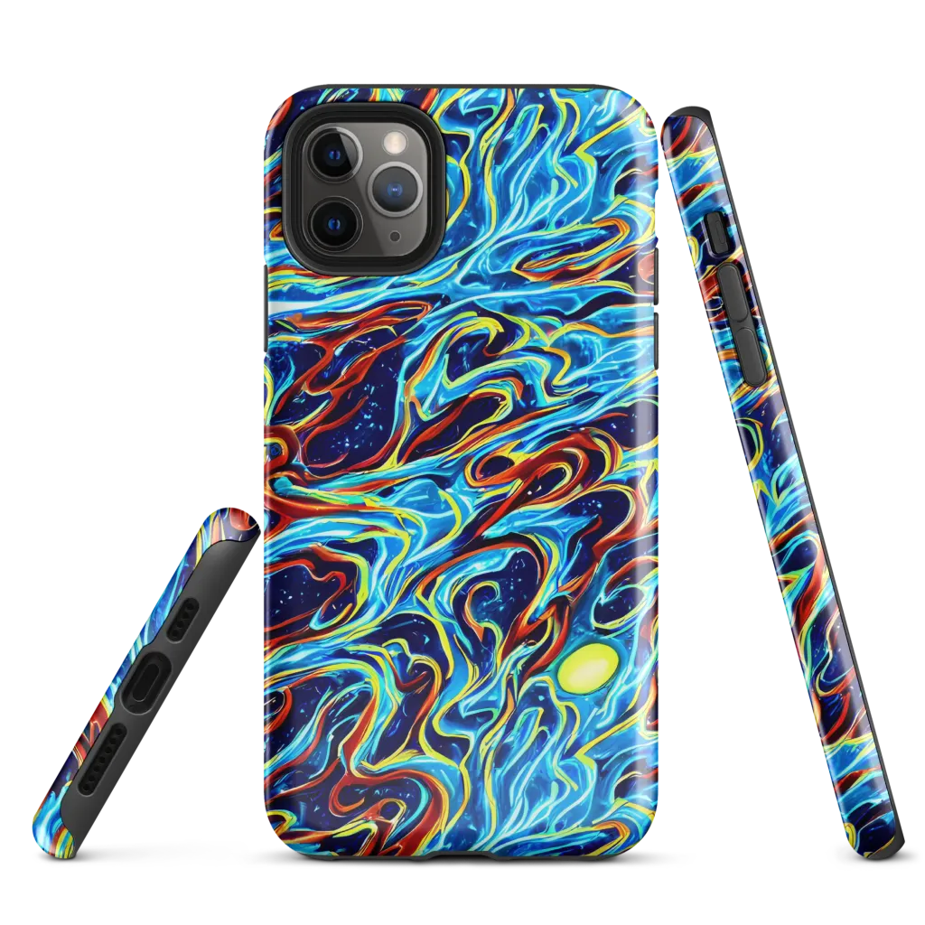 Aqua Afterburn on Tough Case for iPhone® — Front
