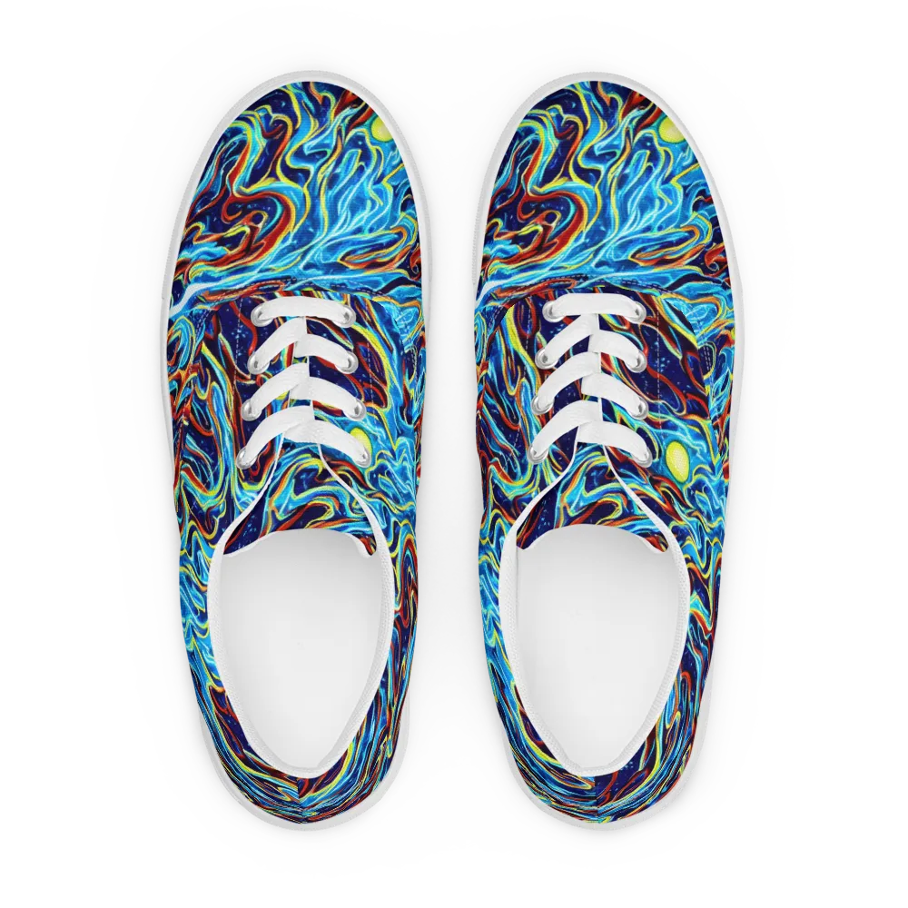 Aqua Afterburn on Men's Lace-Up Canvas Shoes — Front