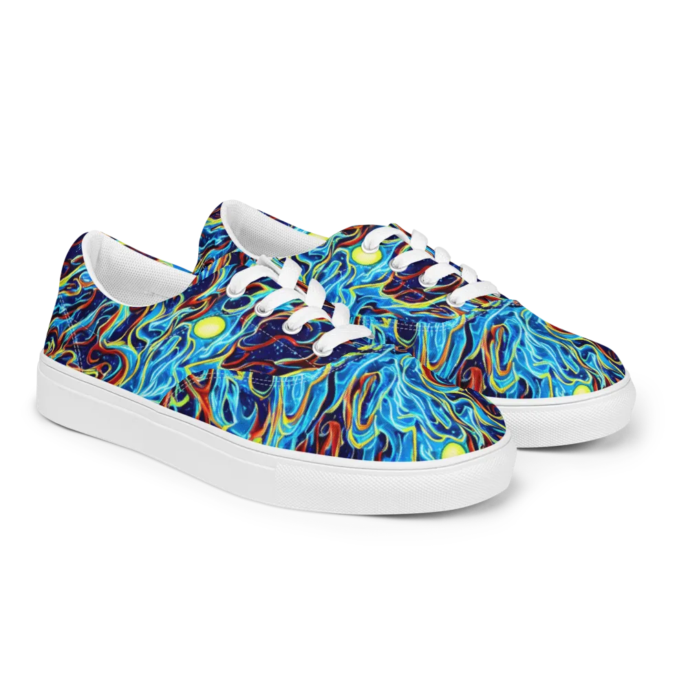 Aqua Afterburn on Men's Lace-Up Canvas Shoes — Right Front