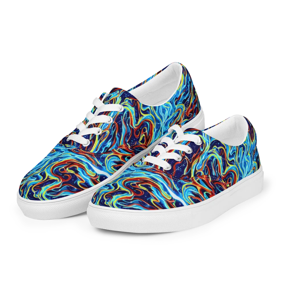 Aqua Afterburn on Men's Lace-Up Canvas Shoes — Left Front