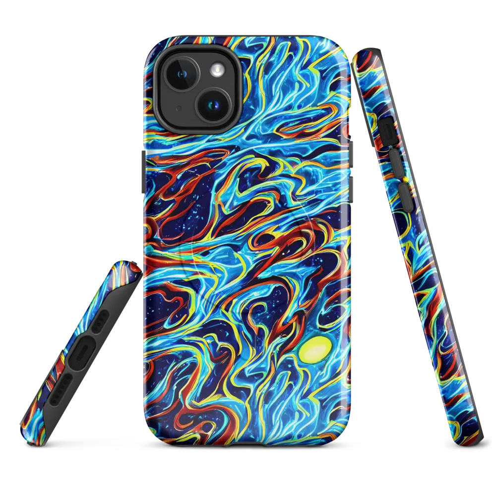 Aqua Afterburn on MagSafe Tough Case for iPhone® — Front