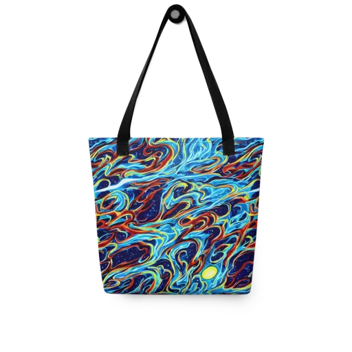 Aqua Afterburn on a Tote Bag