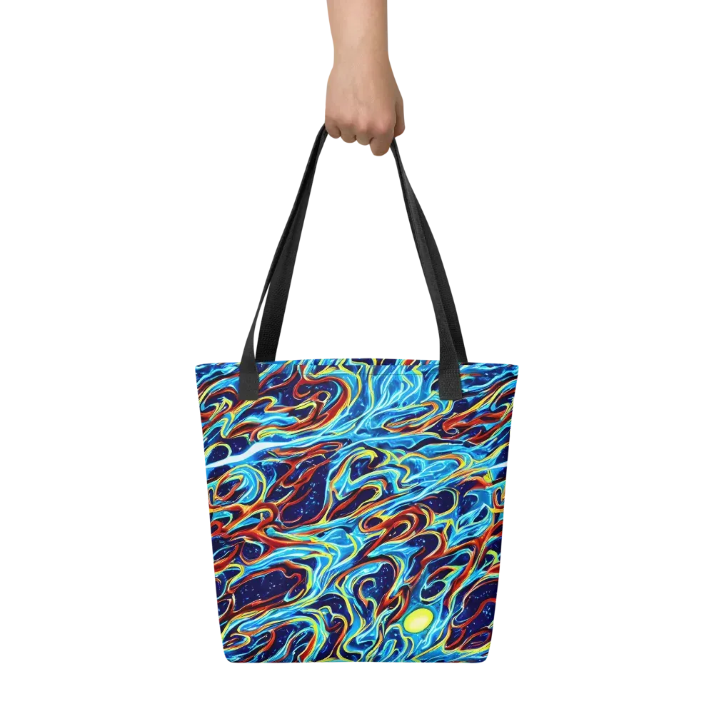 Aqua Afterburn on Tote Bag — Front