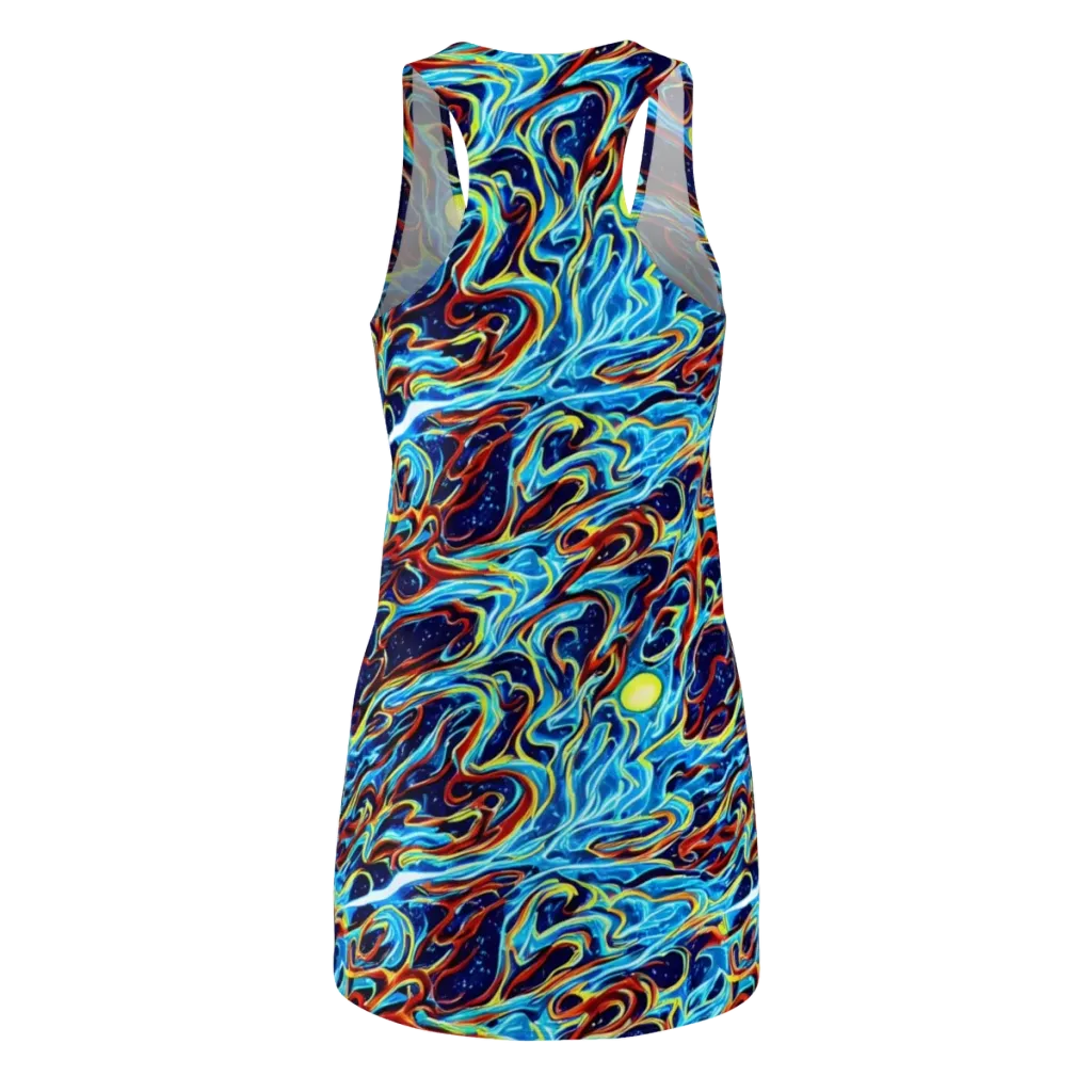 Aqua Afterburn on Racerback Dress — Back