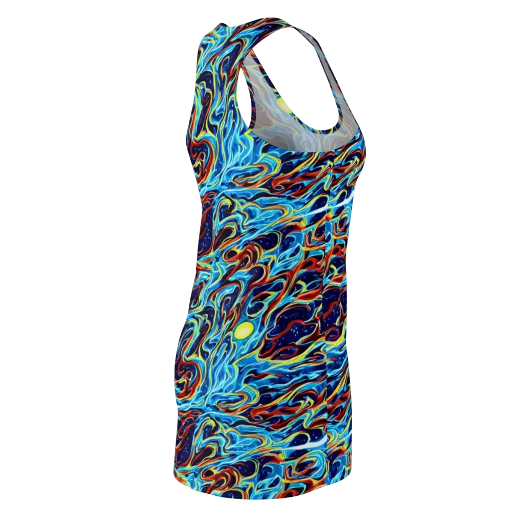 Aqua Afterburn on Racerback Dress — Back Side